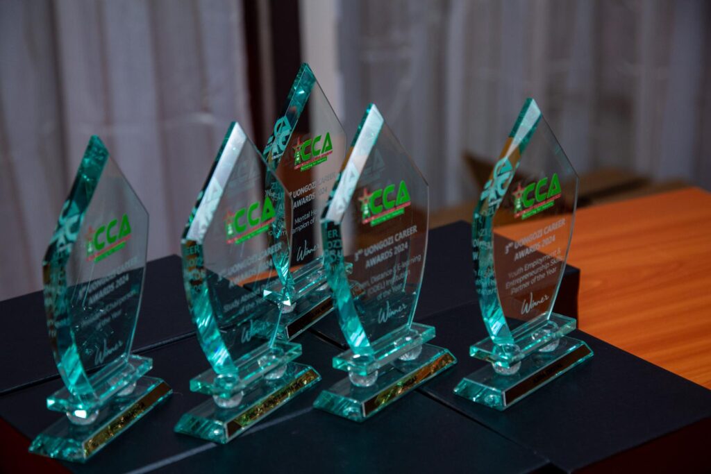 Uongozi Career Awards trophies